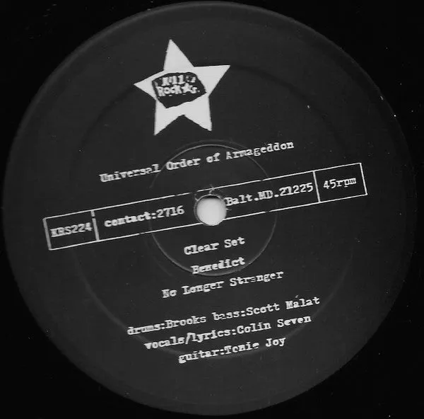 Universal Order Of Armageddon The Switch Is Down vinyl EP brukt VG+