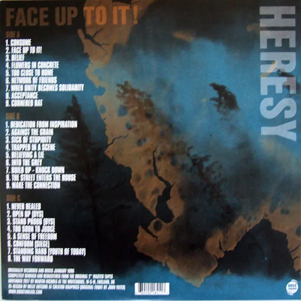Heresy Face Up To It! Expanded 30th Anniversary vinyl blå/oransje
