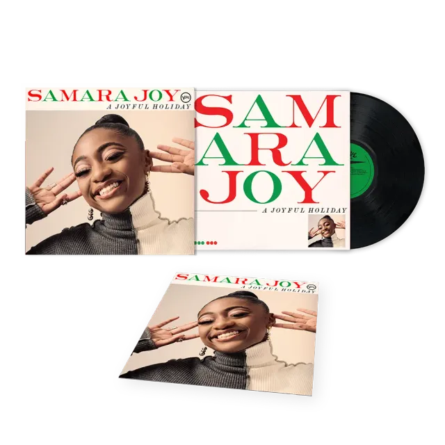 Verve Samara Joy A Joyful Holiday vinyl LP signert kort