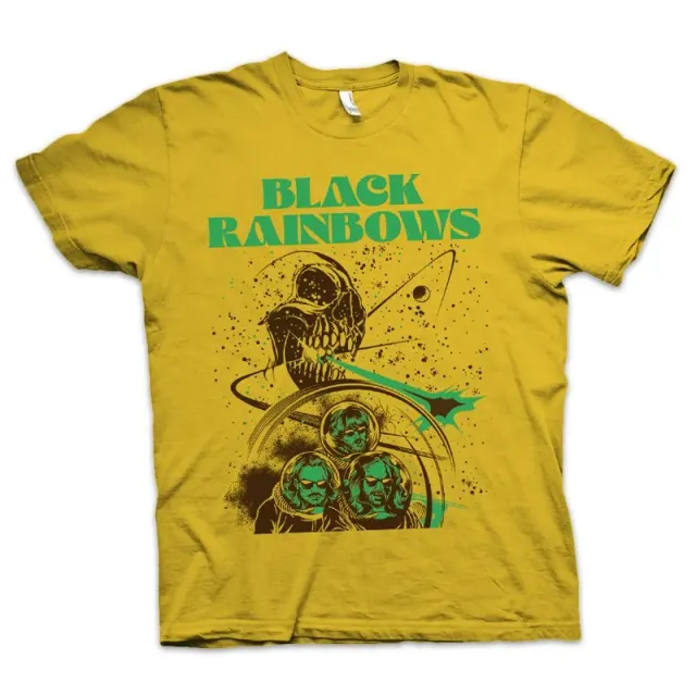 Heavy Psych Sounds Black Rainbows #24 t-skjorte gul bomull