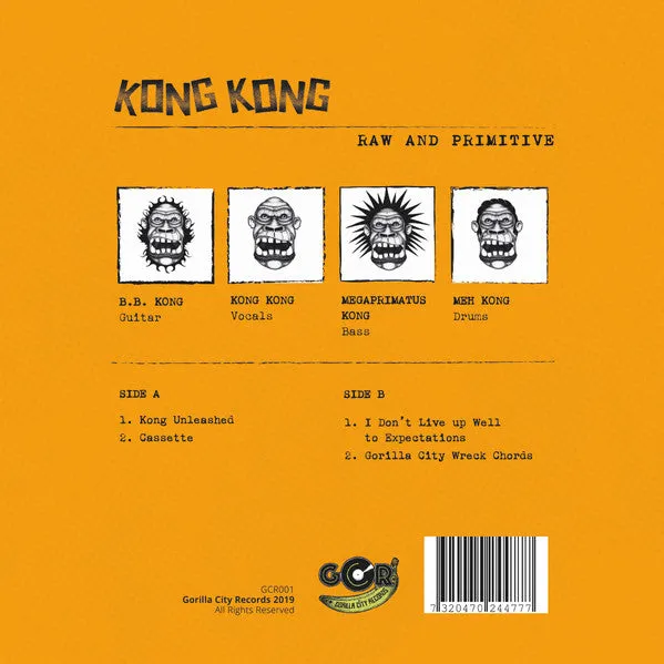 Kong Kong Raw And Primitive brukt 7", oi-punk