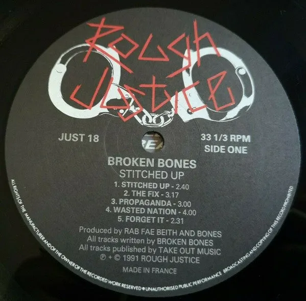 Broken Bones Stitched Up LP vinyl brukt hardcore