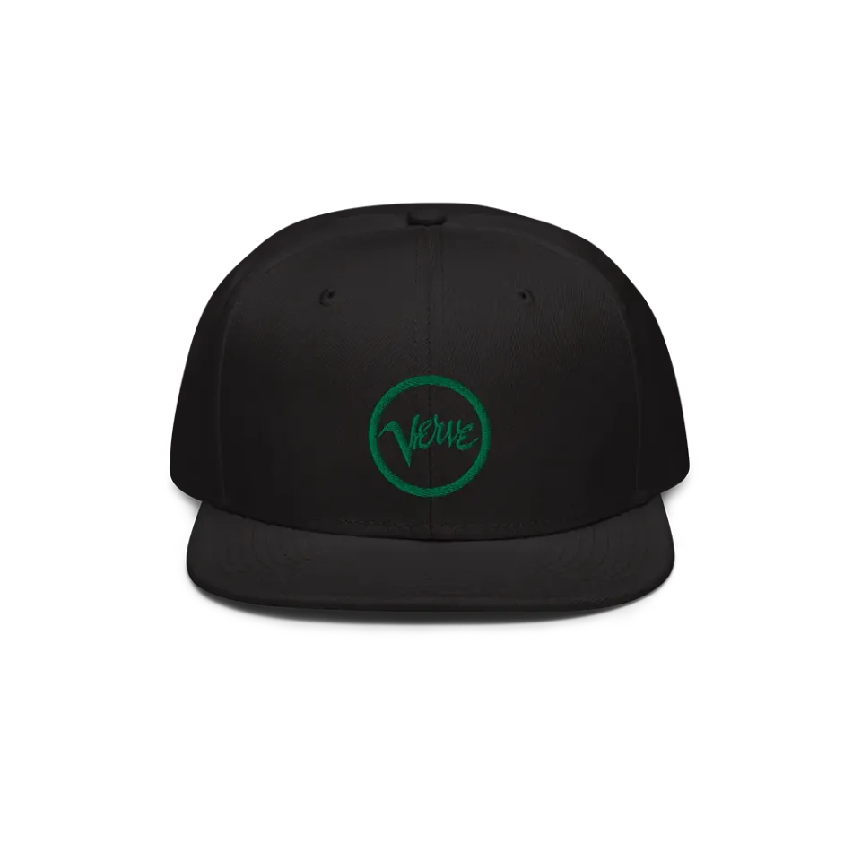 Black Verve Logo Snapback caps svart brodert