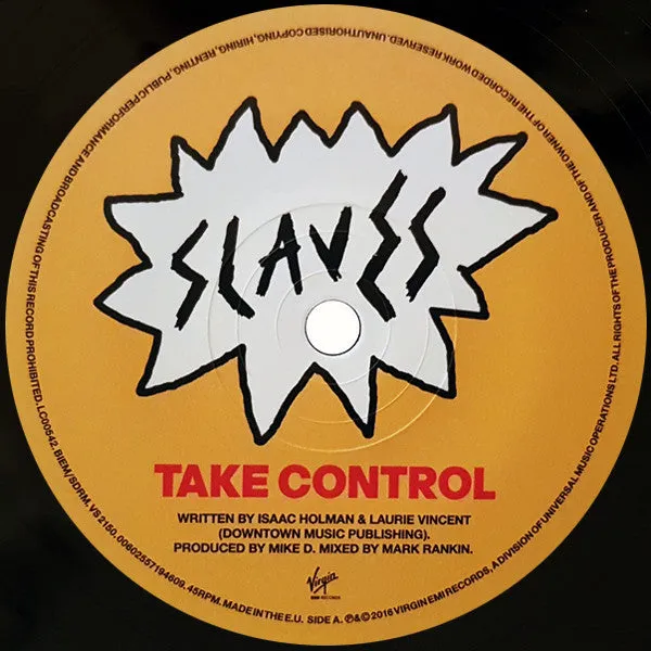 Slaves Take Control 7" vinylsingel ltd punk 1500