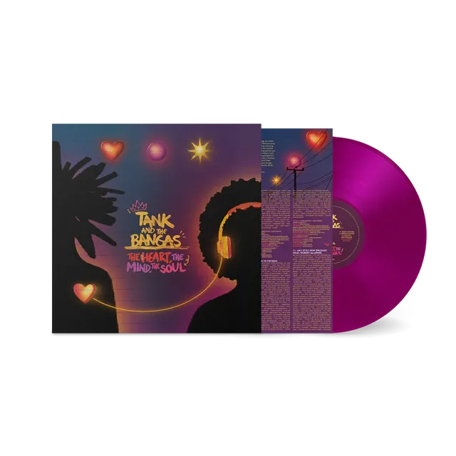 Tank & The Bangas Heart Mind Soul vinylplate neon violet