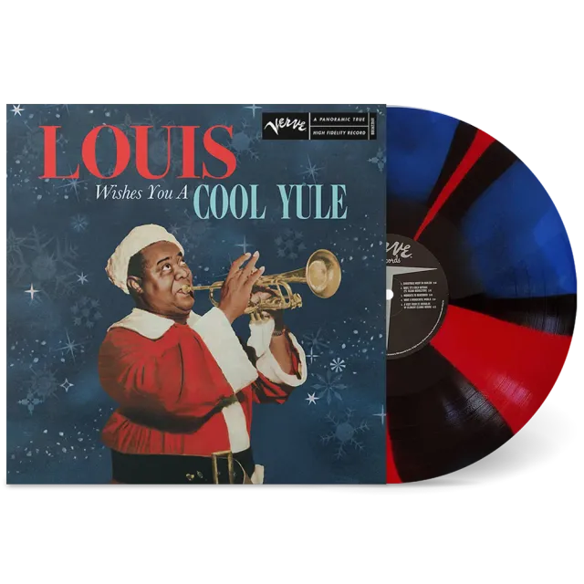 Louis Armstrong Cool Yule LP farget vinyl blå rød