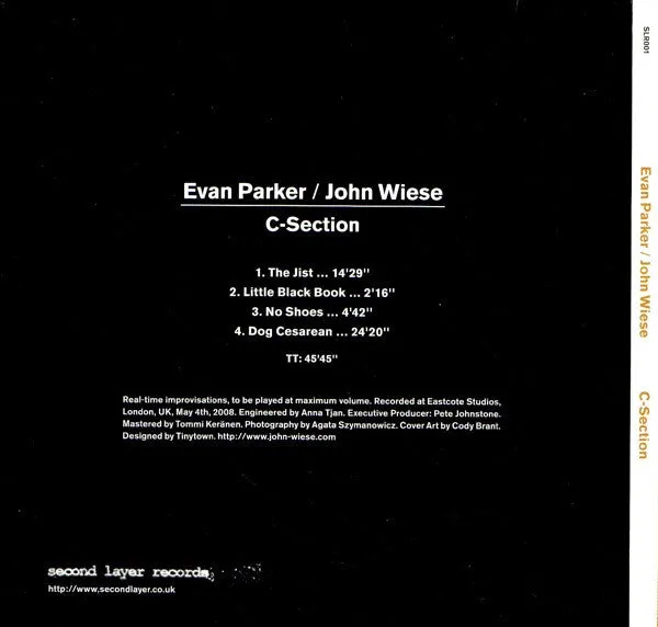 Evan Parker / John Wiese C-Section CD brukt VG+