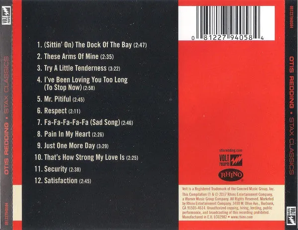 Otis Redding Stax Classics CD brukt soul