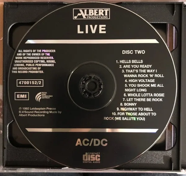 AC/DC Live dobbel-CD Special Collector's Edition hardrock