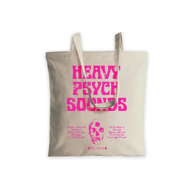 Heavy Psych Sounds #01 tote bag natural/fluo purple
