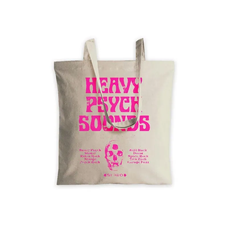 Heavy Psych Sounds #01 tote bag natural/fluo purple