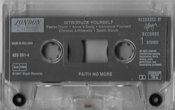 Faith No More Introduce Yourself kassett brukt funk metal