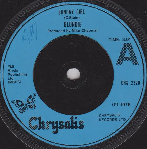 Blondie Sunday Girl 7" singel brukt 1978 new wave