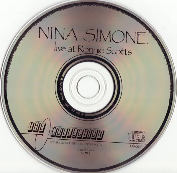 Nina Simone Live At Ronnie Scotts CD album brukt live