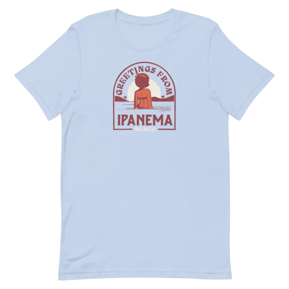Verve Greetings From Ipanema t-skjorte baby blue bomull