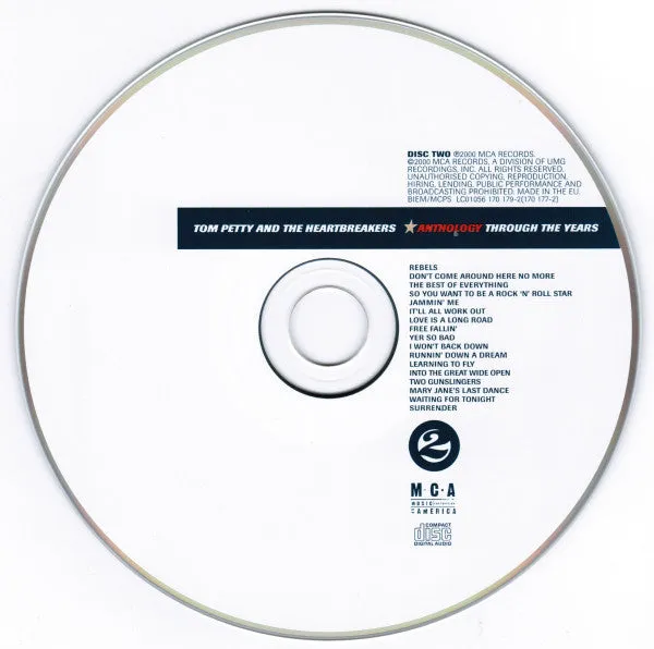 Tom Petty Anthology Through The Years 2xCD brukt