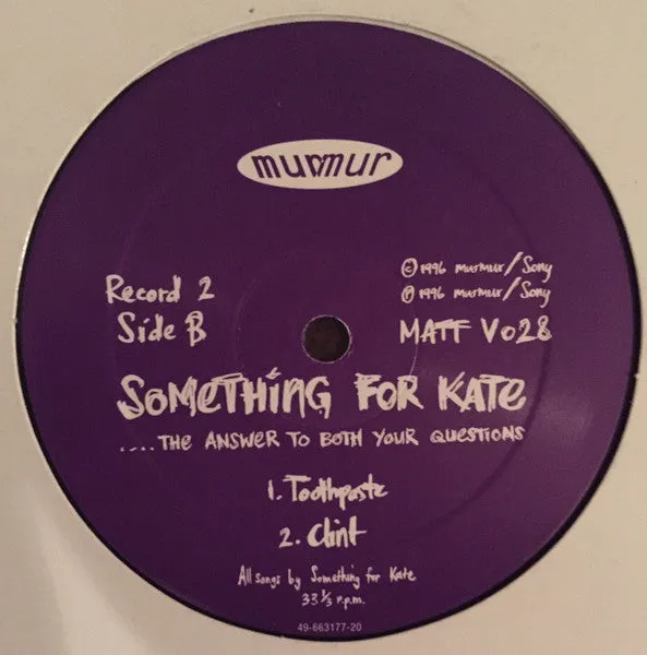 Something For Kate Answer 2x12" vinyl promo brukt