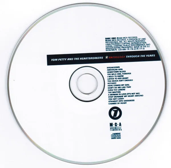 Tom Petty Anthology Through The Years 2xCD brukt