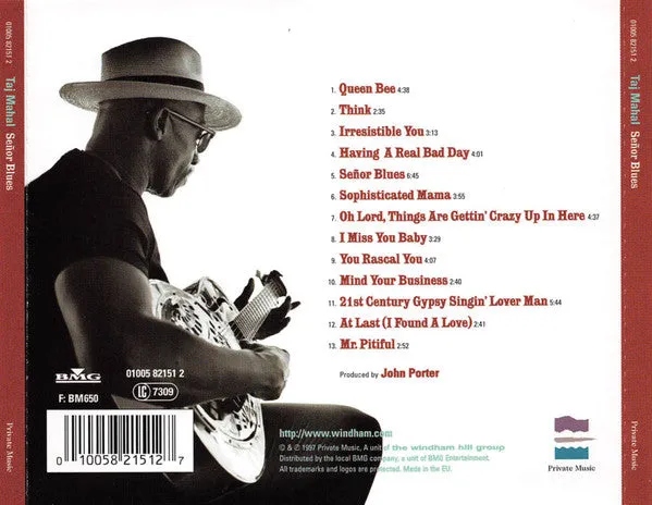 Taj Mahal Señor Blues CD album brukt