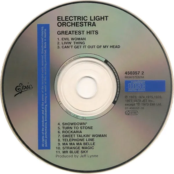 Electric Light Orchestra ELO's Greatest Hits CD brukt samleplate