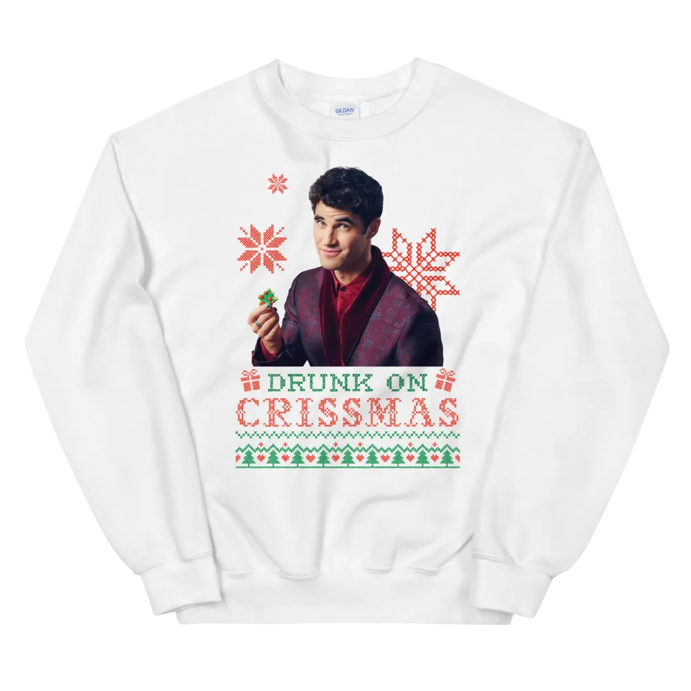 Darren Criss crewneck genser svart bomull