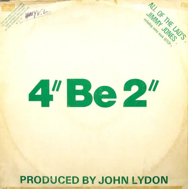 4" Be 2" All Of The Lads 12" vinyl brukt VG+ punk