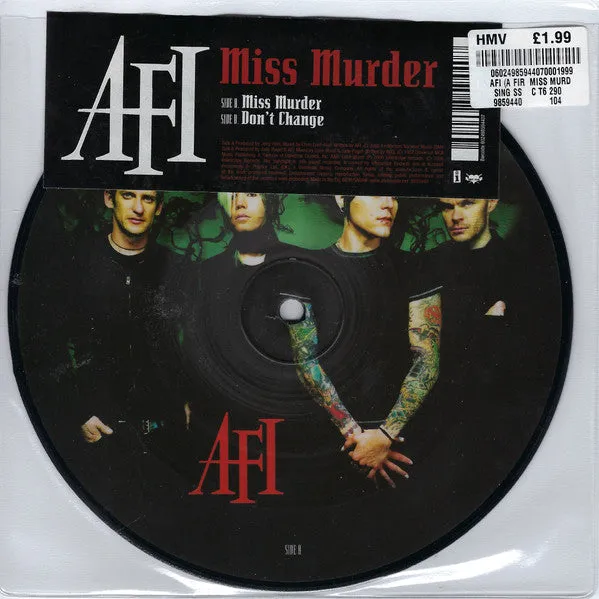 AFI Miss Murder 7" singel vinyl brukt picture