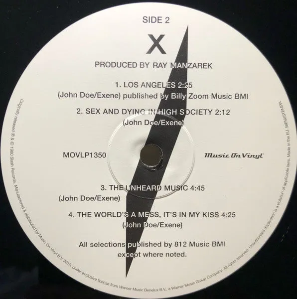 X Los Angeles LP brukt 180g reissue punk