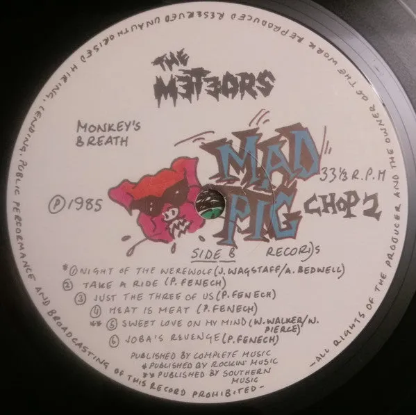 The Meteors Monkey's Breath LP brukt – psychobilly