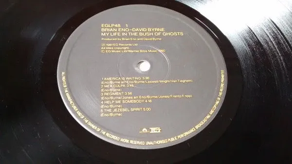 Brian Eno David Byrne My Life In The Bush Of Ghosts vinyl LP UK 1981