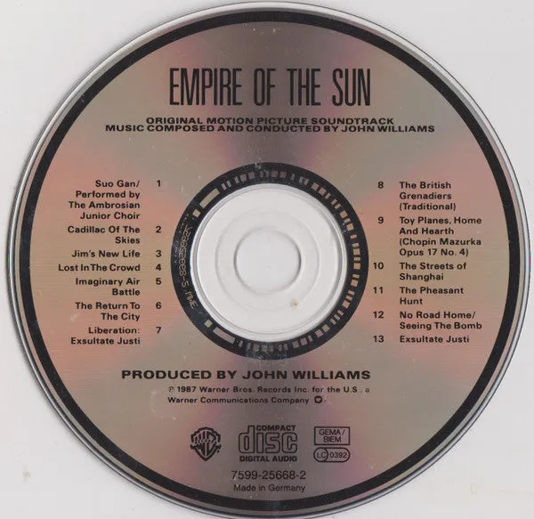 John Williams Empire Of The Sun CD soundtrack brukt repress