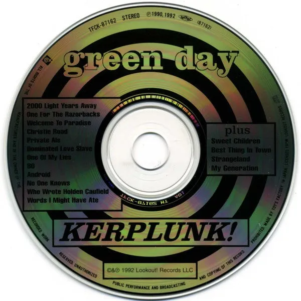 Green Day Kerplunk CD brukt Japan obi punk