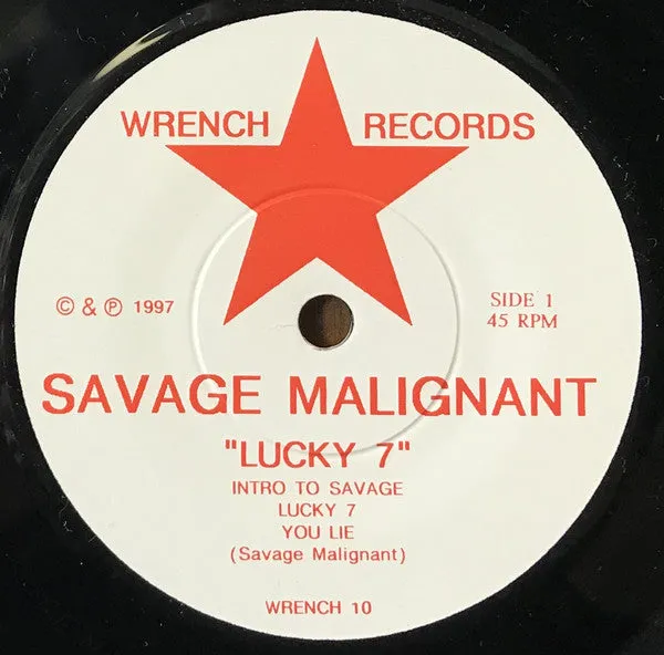 Savage Malignant Lucky 7 7" EP vinyl brukt punk