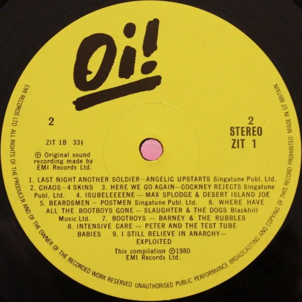 Various Oi! The Album LP brukt punk 1980