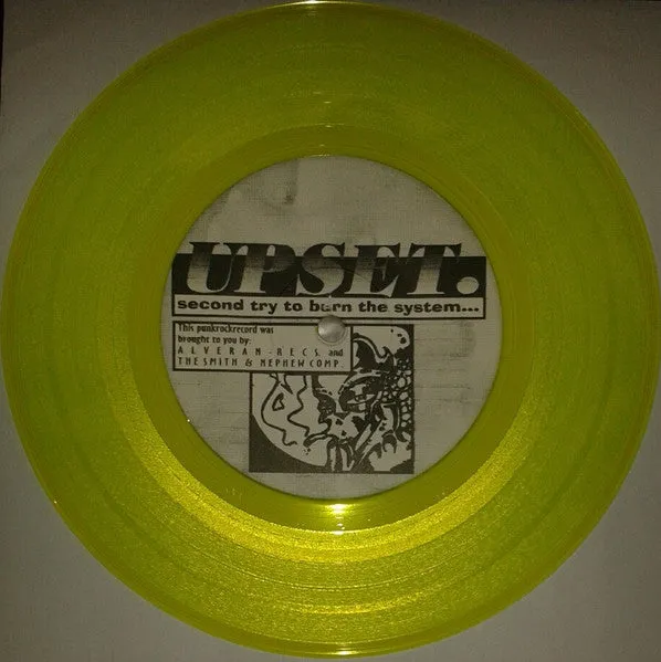 Upset Second Try To Burn The System 7" EP gul vinyl brukt