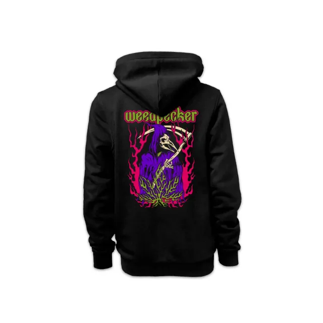 Weedpecker #01 zip-hoodie svart