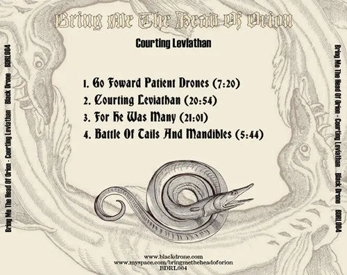 Bring Me The Head Of Orion Courting Leviathan CDr brukt