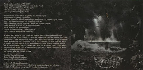 Worship Terranean Wake CD album brukt funeral doom