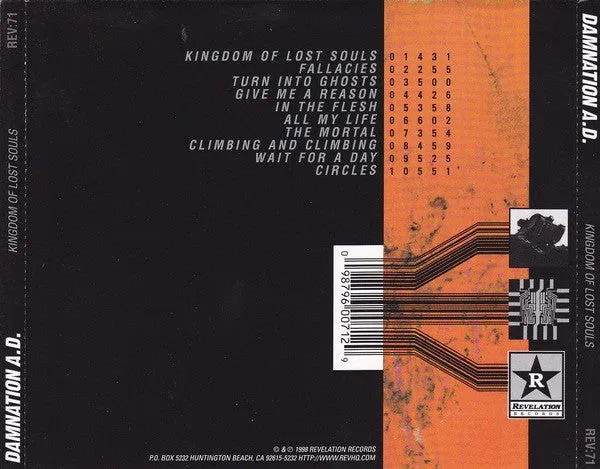 Damnation A.D. Kingdom Of Lost Souls CD brukt VG 1998
