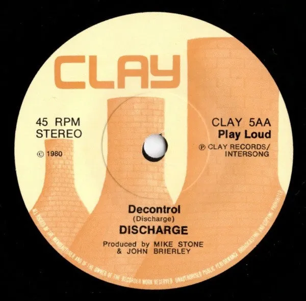 Discharge Decontrol 7" single vinyl brukt hardcore