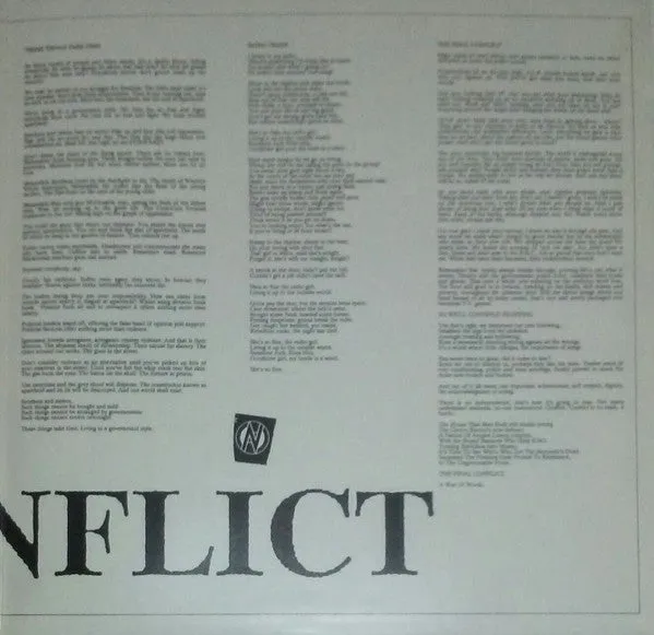 Conflict The Final Conflict LP brukt vinyl gatefold