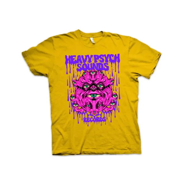 Heavy Psych Sounds #74 t-skjorte gul bomull