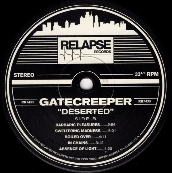 Gatecreeper Deserted LP brukt svart vinyl death metal