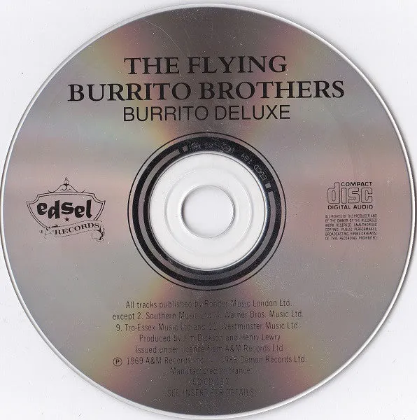 Flying Burrito Bros Burrito Deluxe CD brukt countryrock