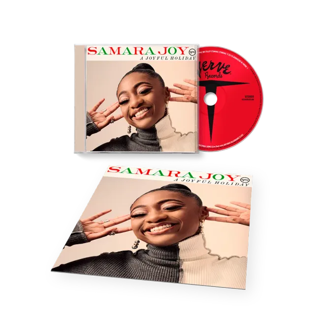 Samara Joy A Joyful Holiday CD signert art card