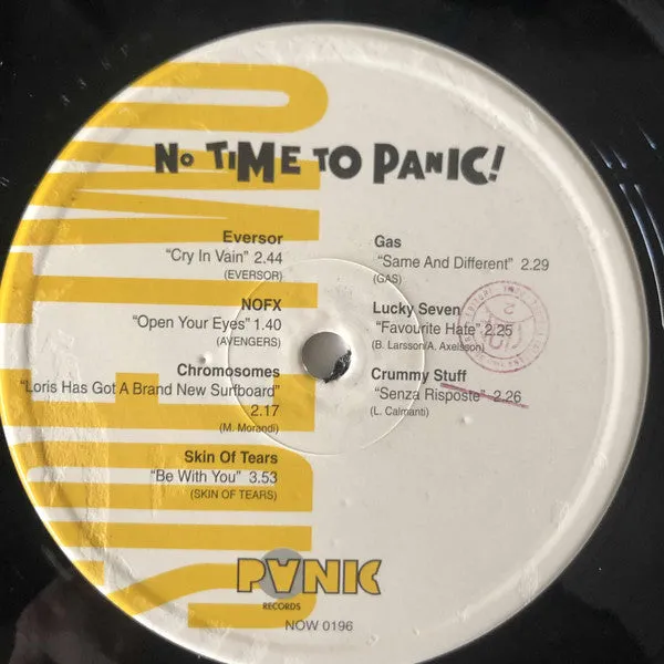 Various No Time To Panic LP vinyl brukt med inner