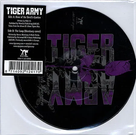 Tiger Army Rose Of The Devil's Garden 7" picture disc brukt