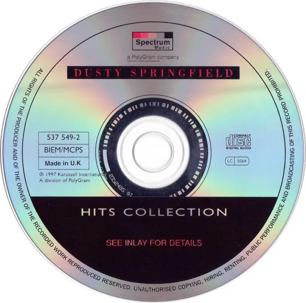 Dusty Springfield Hits Collection CD brukt