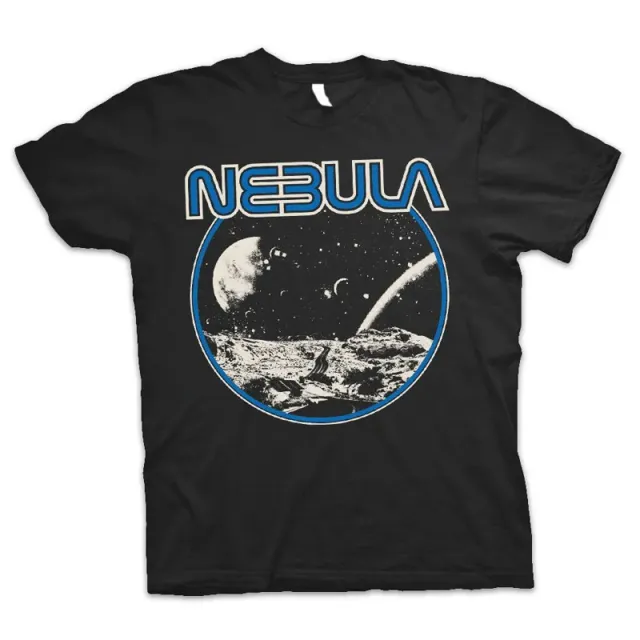 Nebula #04 t-skjorte svart blå bandmerch