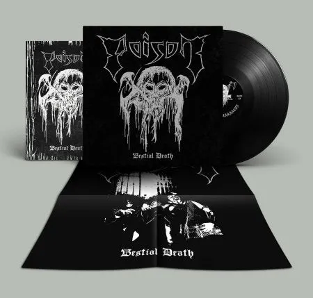 Poison Bestial Death LP vinyl svart limited 200 eks